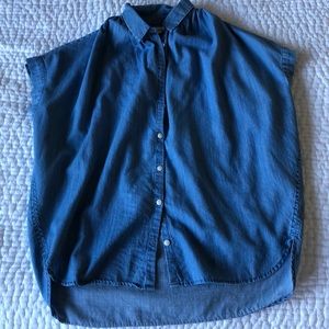 Madewell central drapey shirt in denim